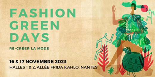 Fashion Green Hub organise pour la première fois à Nantes les 16 et 17 novembre 2023 les Fashion Green Days sur le thème : « Re-créer la mode ».